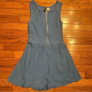 H&M Blue Zipper Front Dress